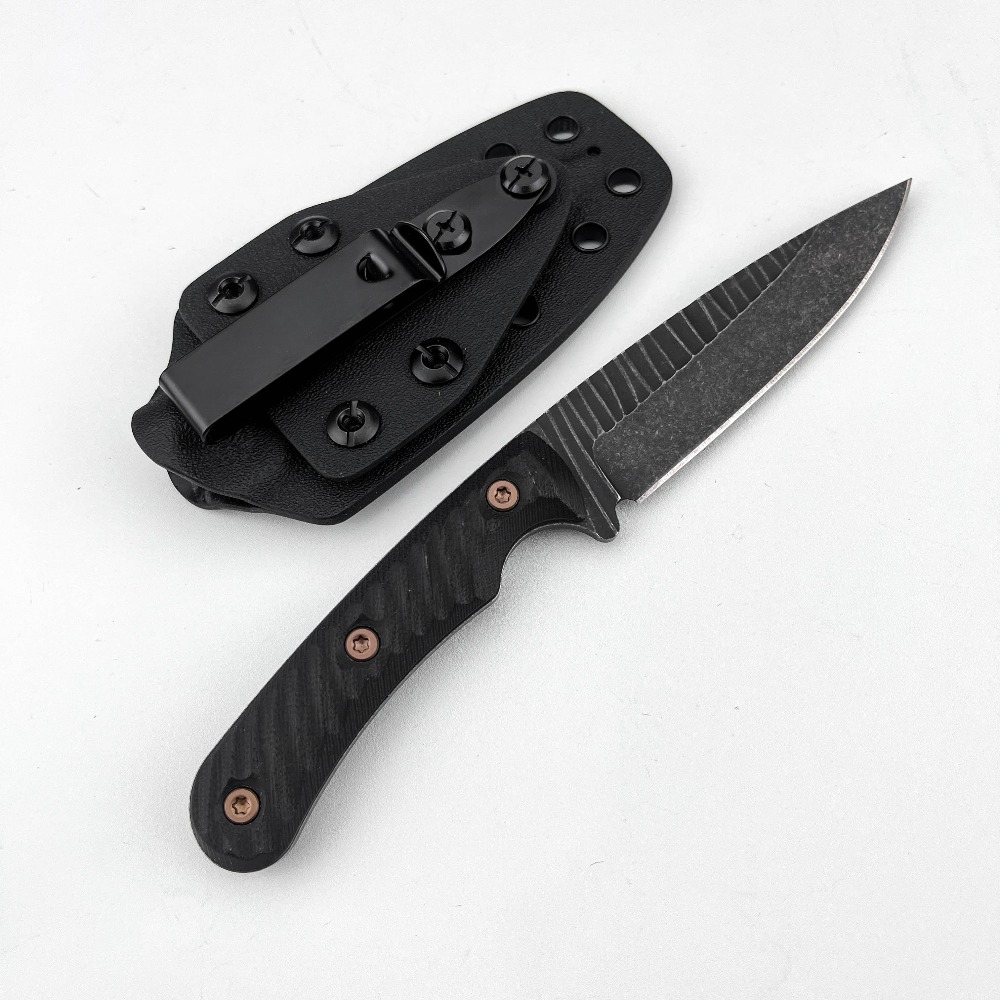 Edc Fixed Blade Deep Carry - Full Tang Bushcraft Knife D2 Blade