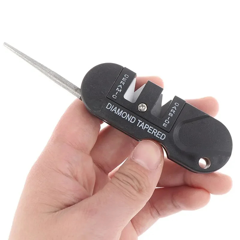 Pocket Knife Ceramic - 4-in-1 Mini Portable Knife Sharpener Tungsten