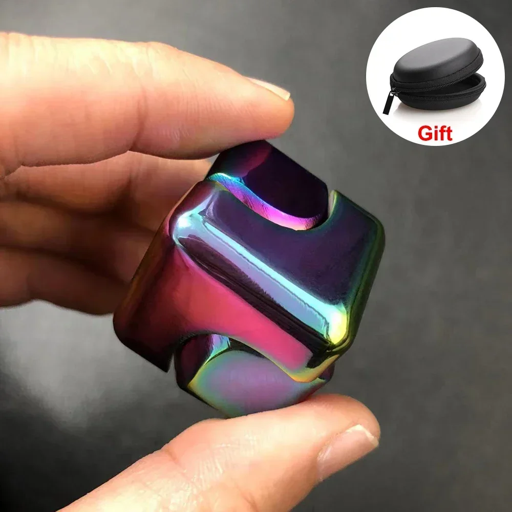 Fidget Spinner Bearing - Metal Cube Rotating Fingertip Gyroscope Fidget