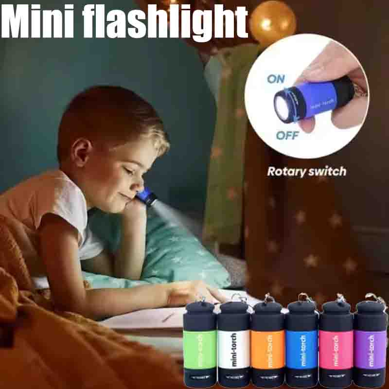 Keychain Flashlight - USB Rechargeable Camping Mini Flashlight Strong