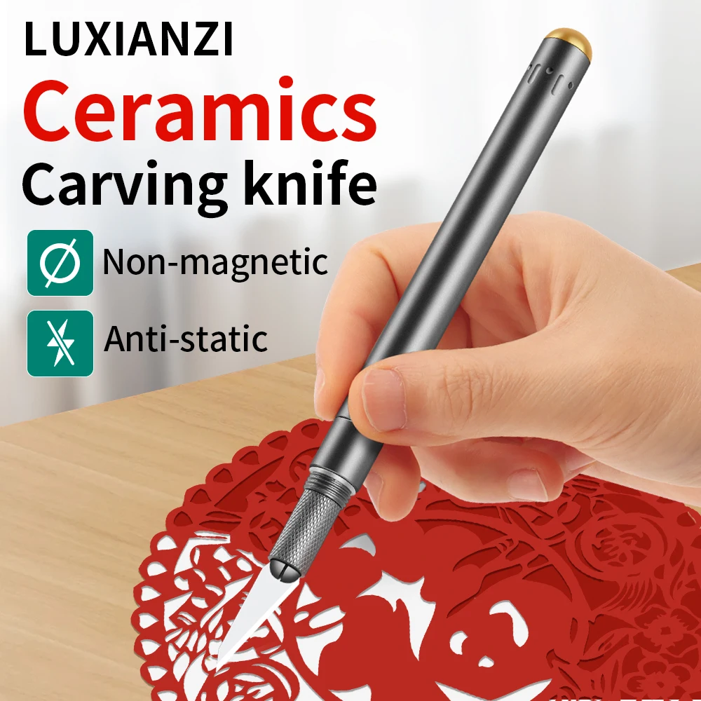 Pocket Knife Ceramic - LUXIANZI Ceramics Blade Carving Knife Aluminum