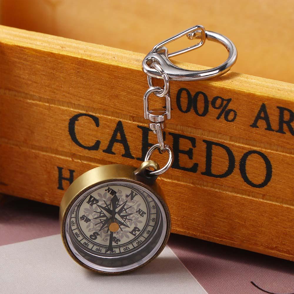 Gold Color Navigation Tools Po - Compass Keychain Mini ulasan dan harga