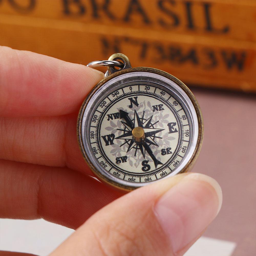 Gold Color Navigation Tools Po - Compass Keychain Mini ulasan dan harga