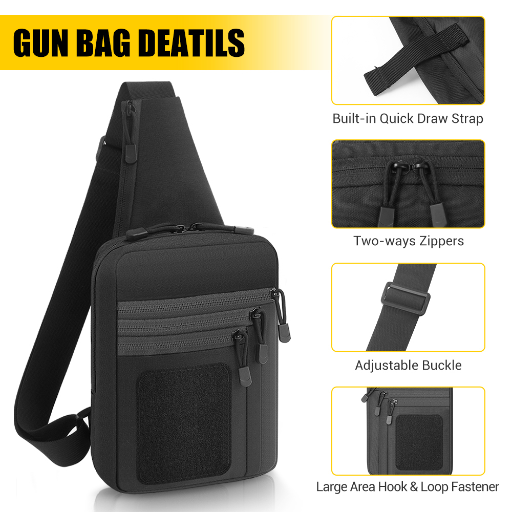 Tactical Pistol Gun Bag Concea - Edc Concealed Carry Sling Bag ulasan dan harga