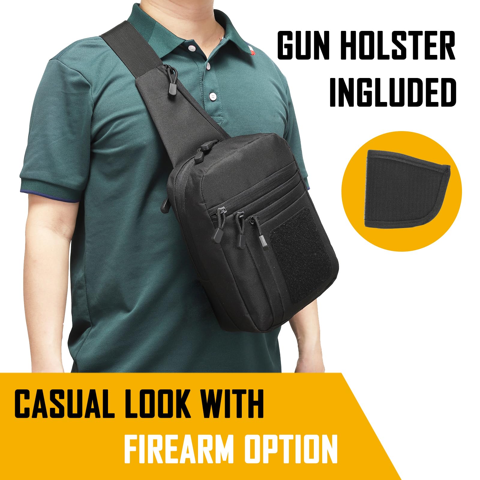 Concealed Carry Crossbody Bag  - Edc Concealed Carry Sling Bag ulasan dan harga