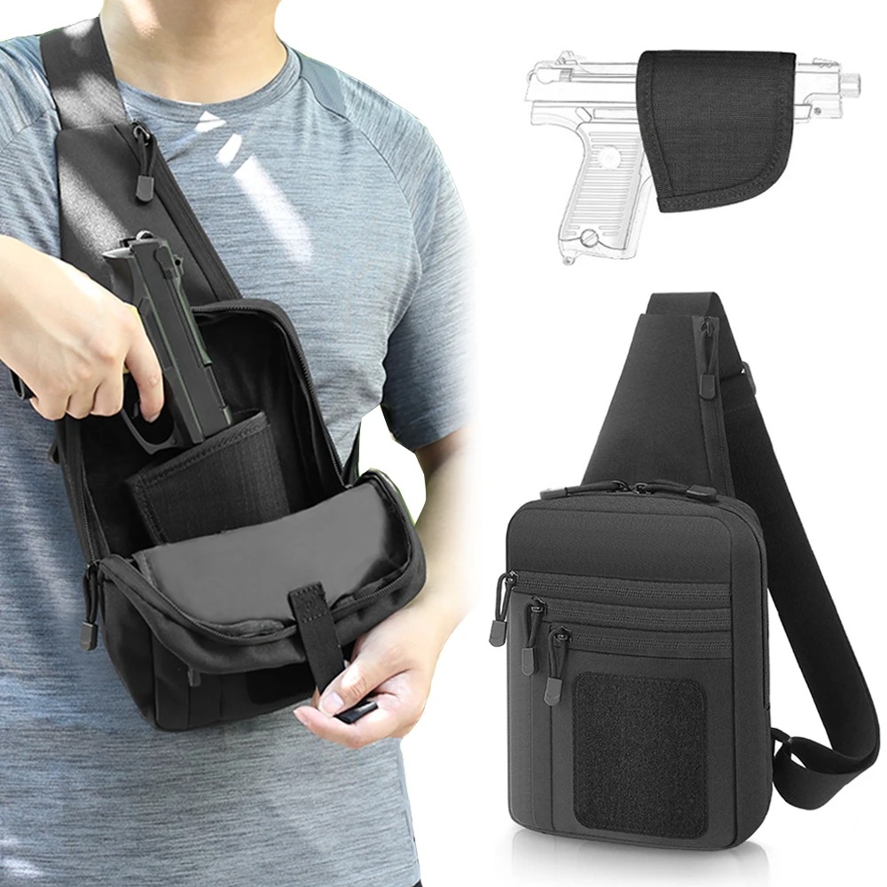 Tactical Pistol Gun Bag Concea - Edc Pistol Carry Bag ulasan dan harga