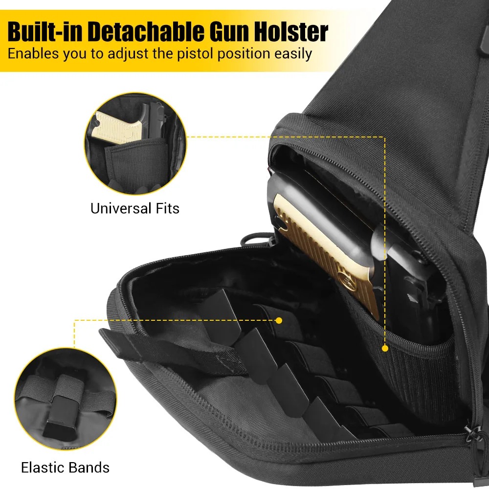 Concealed Carry Chest Gun Bag  - Edc Pistol Carry Bag ulasan dan harga