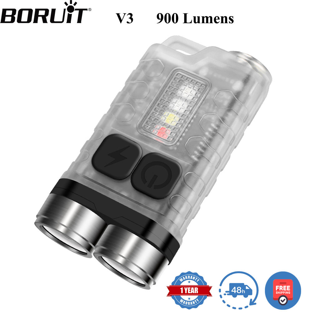 BORUiT V3 LED Keychain Portabl - Keychain Flashlight ulasan dan harga