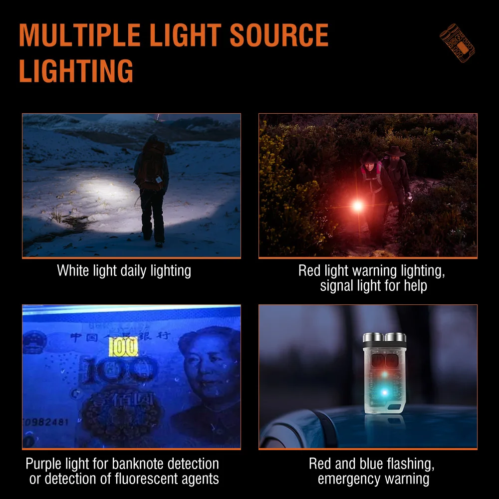 BORUiT V3 LED Keychain Portabl - Keychain Flashlight ulasan dan harga