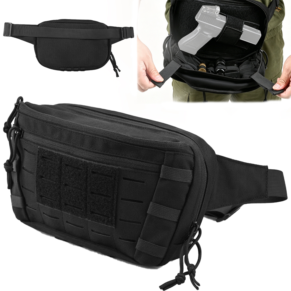 Tactical Pistol Waist Bag CCW  - Edc Pistol Carry Bag ulasan dan harga