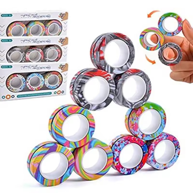 3PCS Fingertip Magnetic Rings  - Fidget Spinner Bearing ulasan dan harga