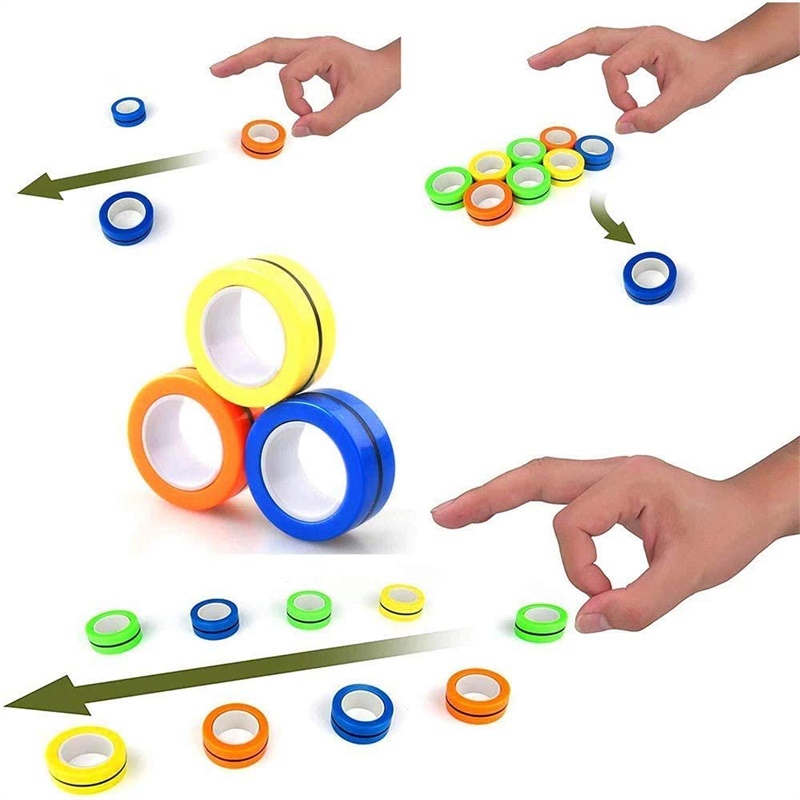 3PCS Fingertip Magnetic Rings  - Fidget Spinner Bearing ulasan dan harga