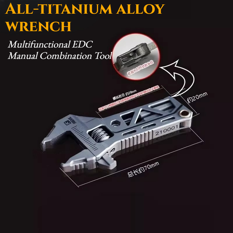 TC4 All-titanium Alloy Wrench  - Edc Carry All ulasan dan harga