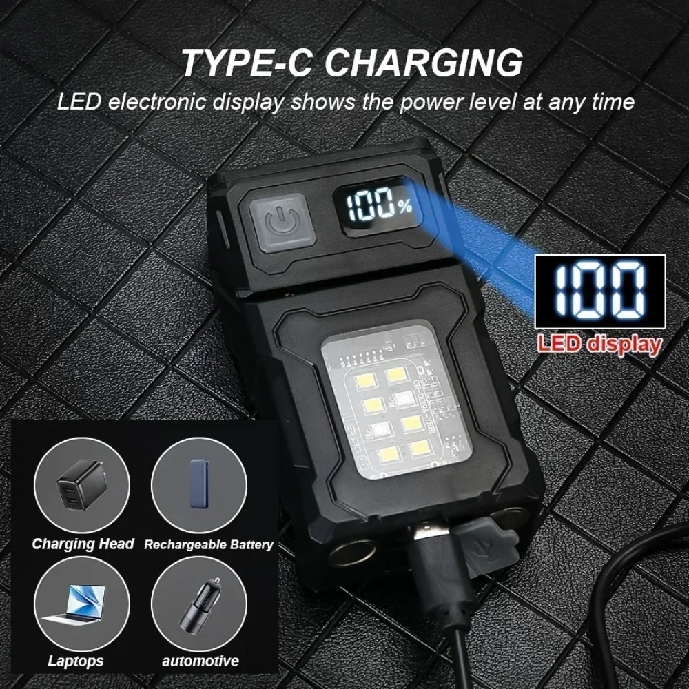 180° Rotatable LED Flashlight  - Keychain Flashlight ulasan dan harga