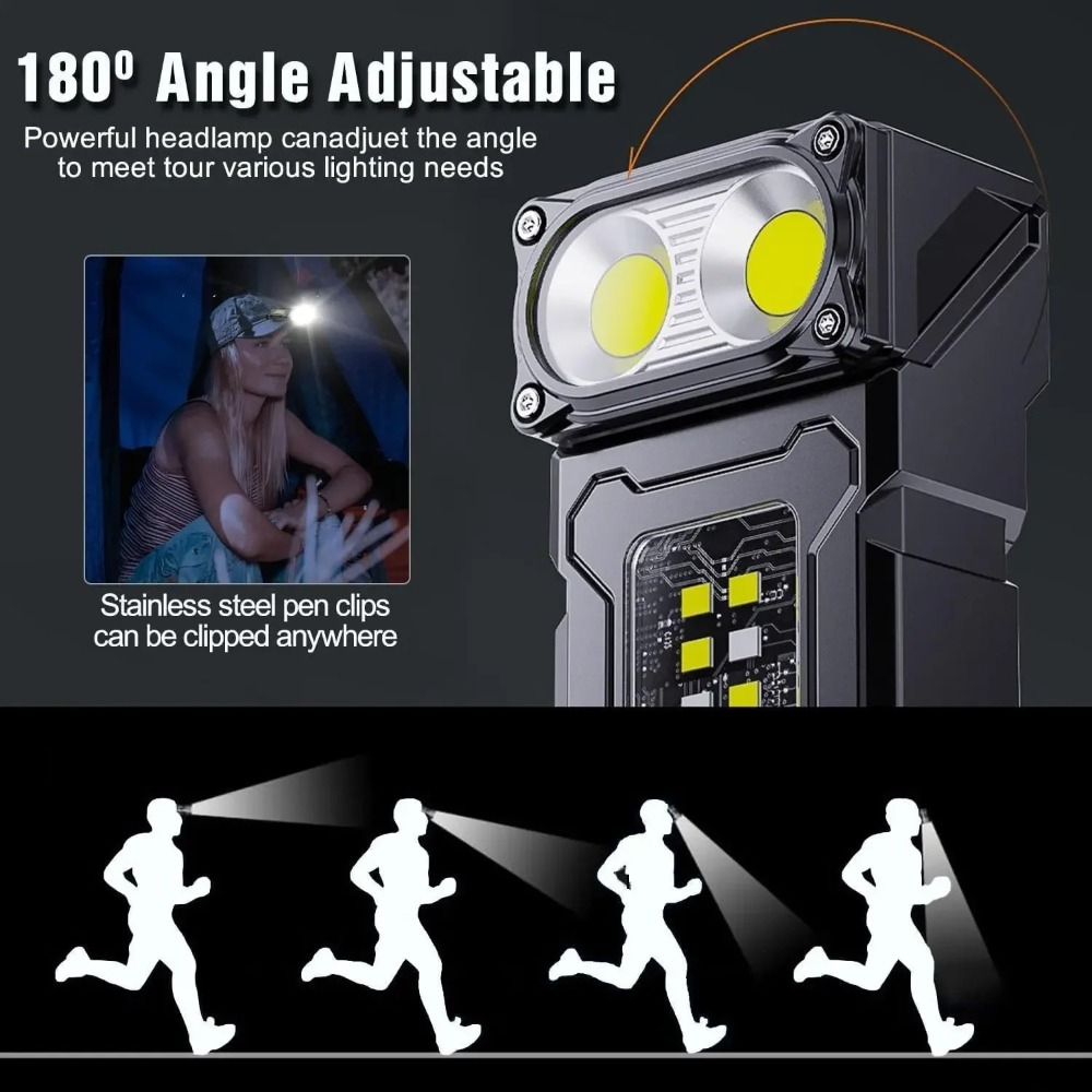 180° Rotatable LED Flashlight  - Keychain Flashlight ulasan dan harga