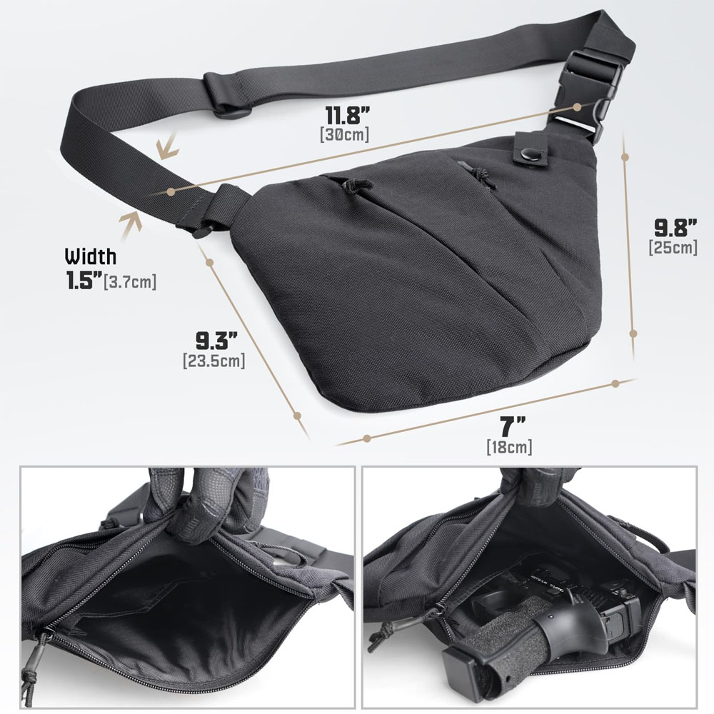 Tactical Concealed Gun Carry B - Edc Pistol Carry Bag ulasan dan harga