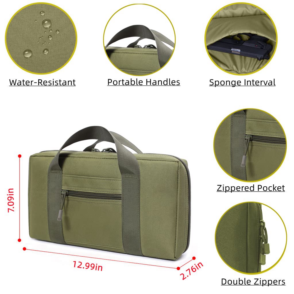 Tactical Pistol Range Bag Gun  - Edc Pistol Carry Bag ulasan dan harga