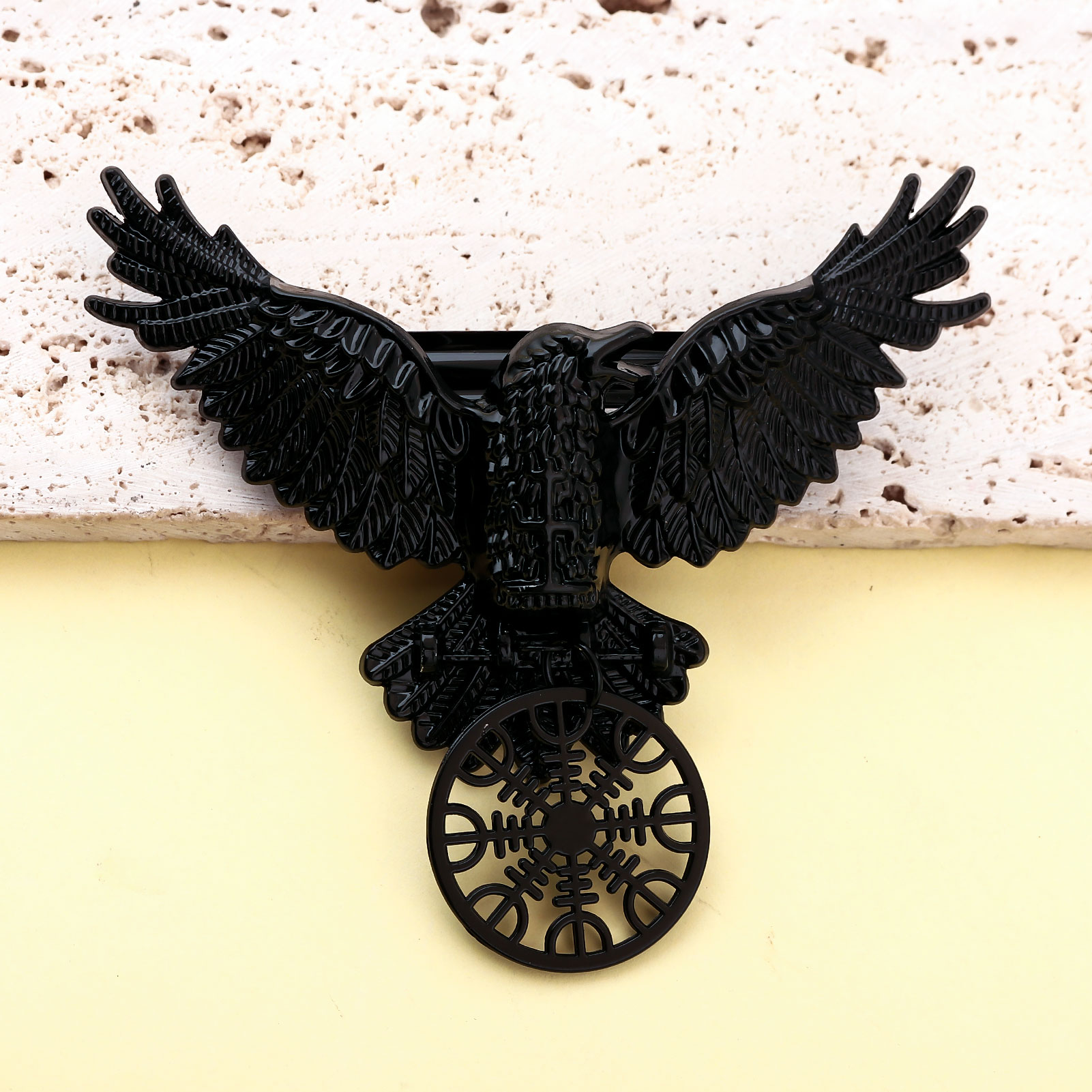 Vintage Viking Black Crow Neck - Compass Keychain Mini ulasan dan harga