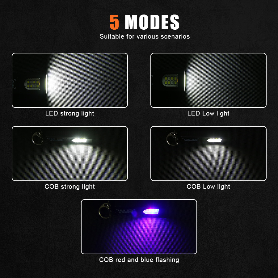 Multifunctional Mini COB LED K - Keychain Flashlight ulasan dan harga