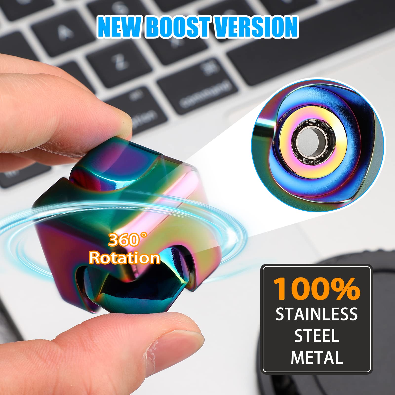 Metal Cube Rotating Fingertip  - Fidget Spinner Bearing ulasan dan harga