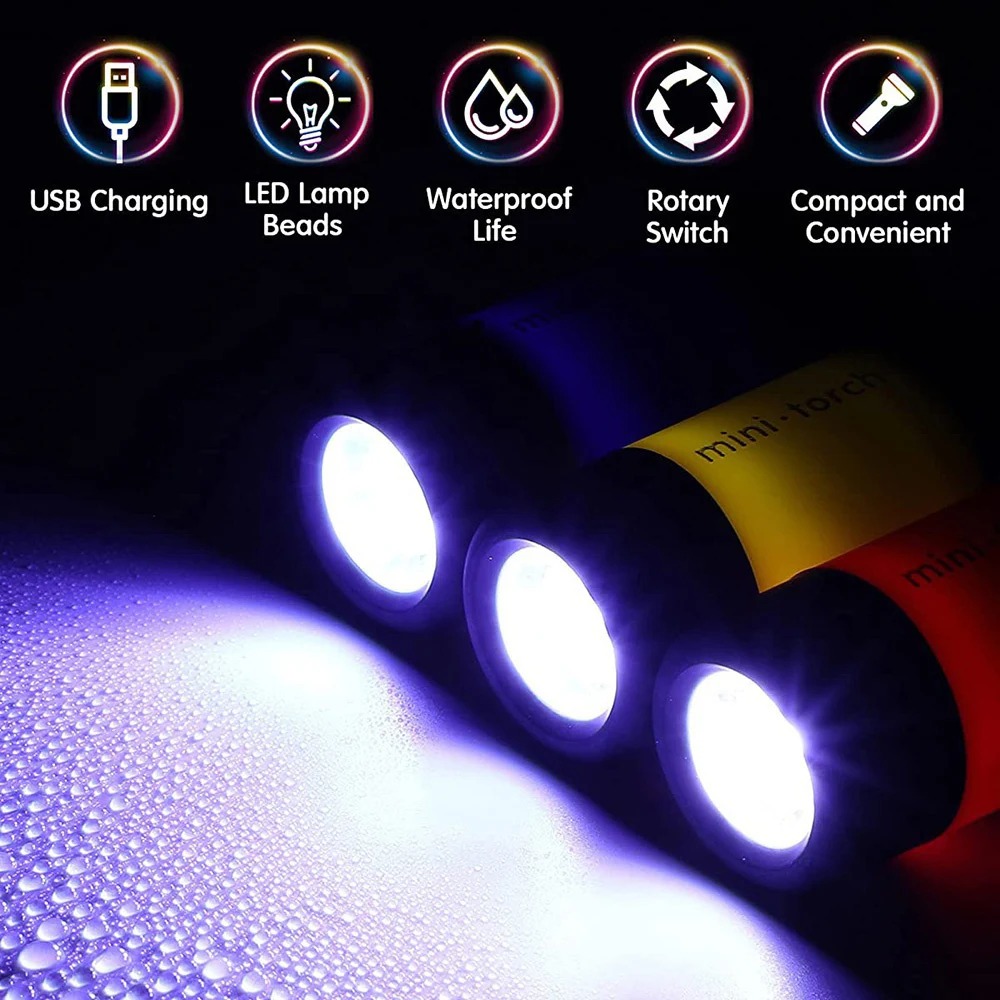 USB Rechargeable Camping Mini  - Keychain Flashlight ulasan dan harga