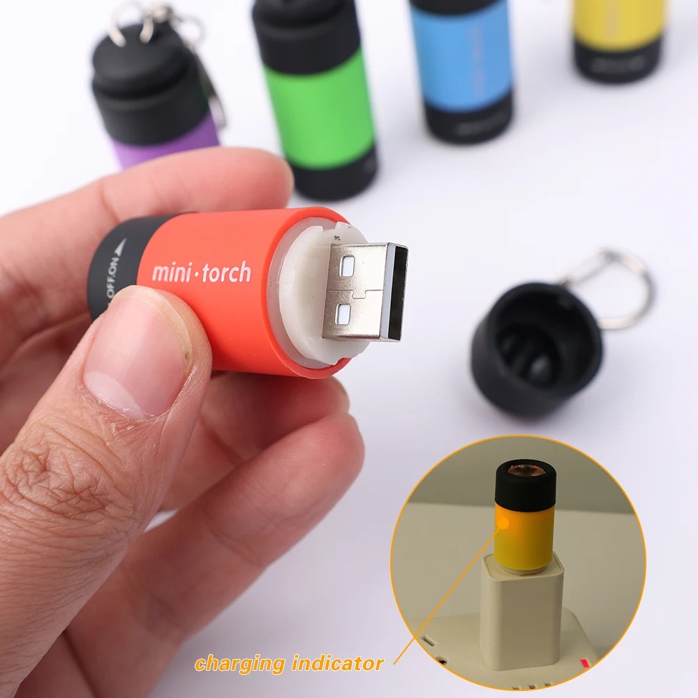 USB Rechargeable Camping Mini  - Keychain Flashlight ulasan dan harga