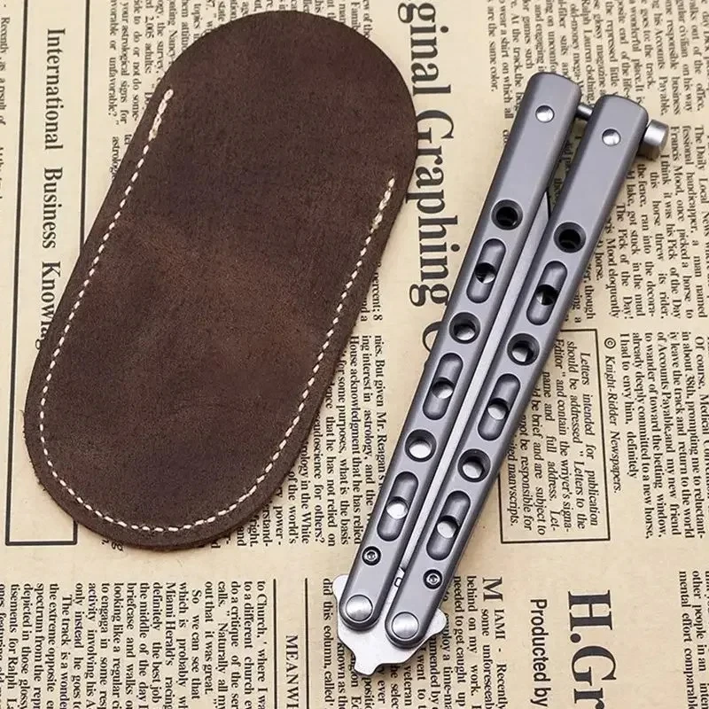 Leather small knife cover carr - Edc Pocket Carry Fixed Blade ulasan dan harga