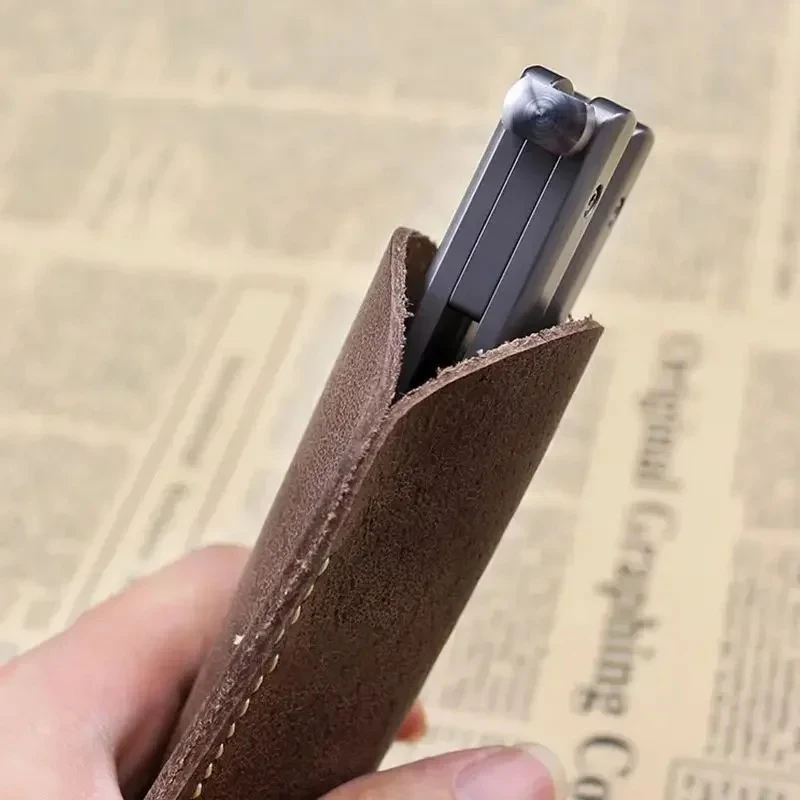 Leather small knife cover carr - Edc Pocket Carry Fixed Blade ulasan dan harga