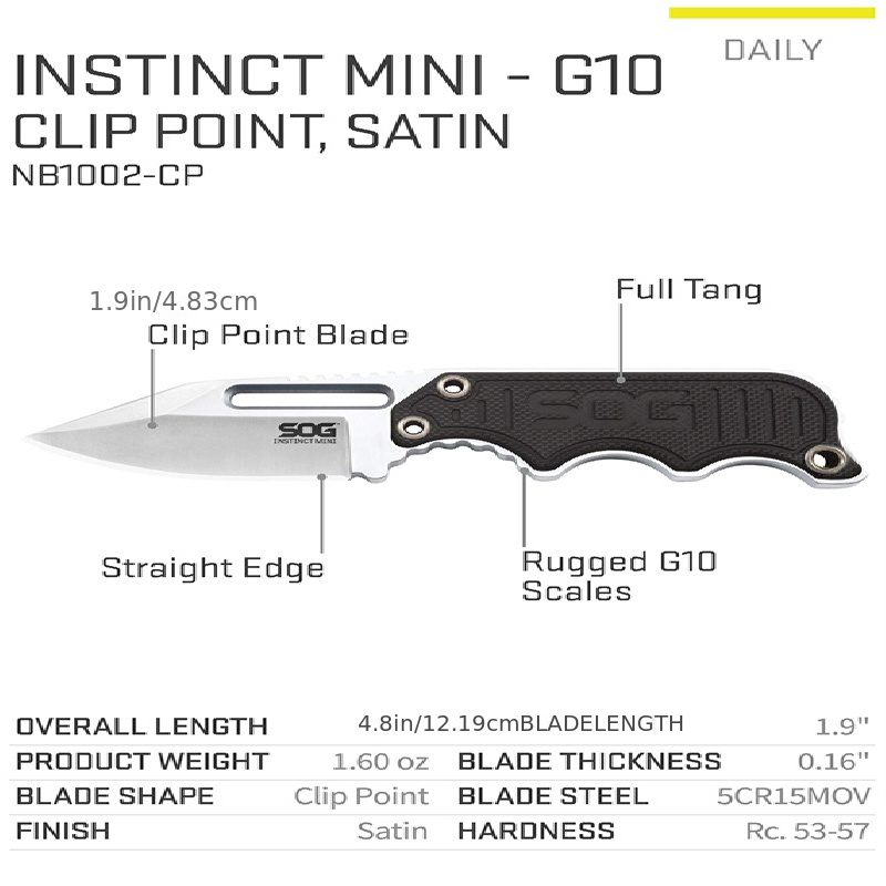 5CR15 stainless steel lightwei - Edc Fixed Blade Deep Carry ulasan dan harga