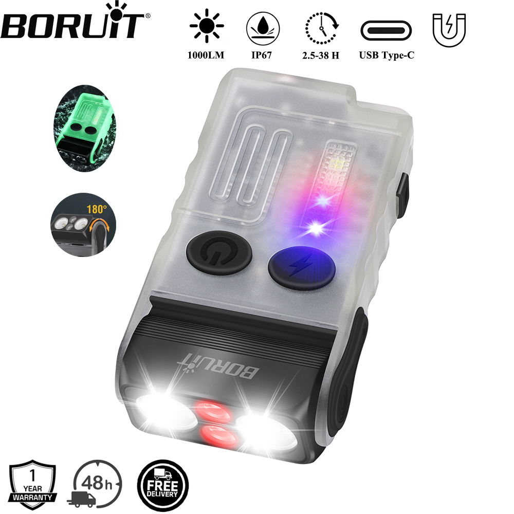 BORUiT V20 Buzzer EDC LED Keyc - Keychain Flashlight ulasan dan harga