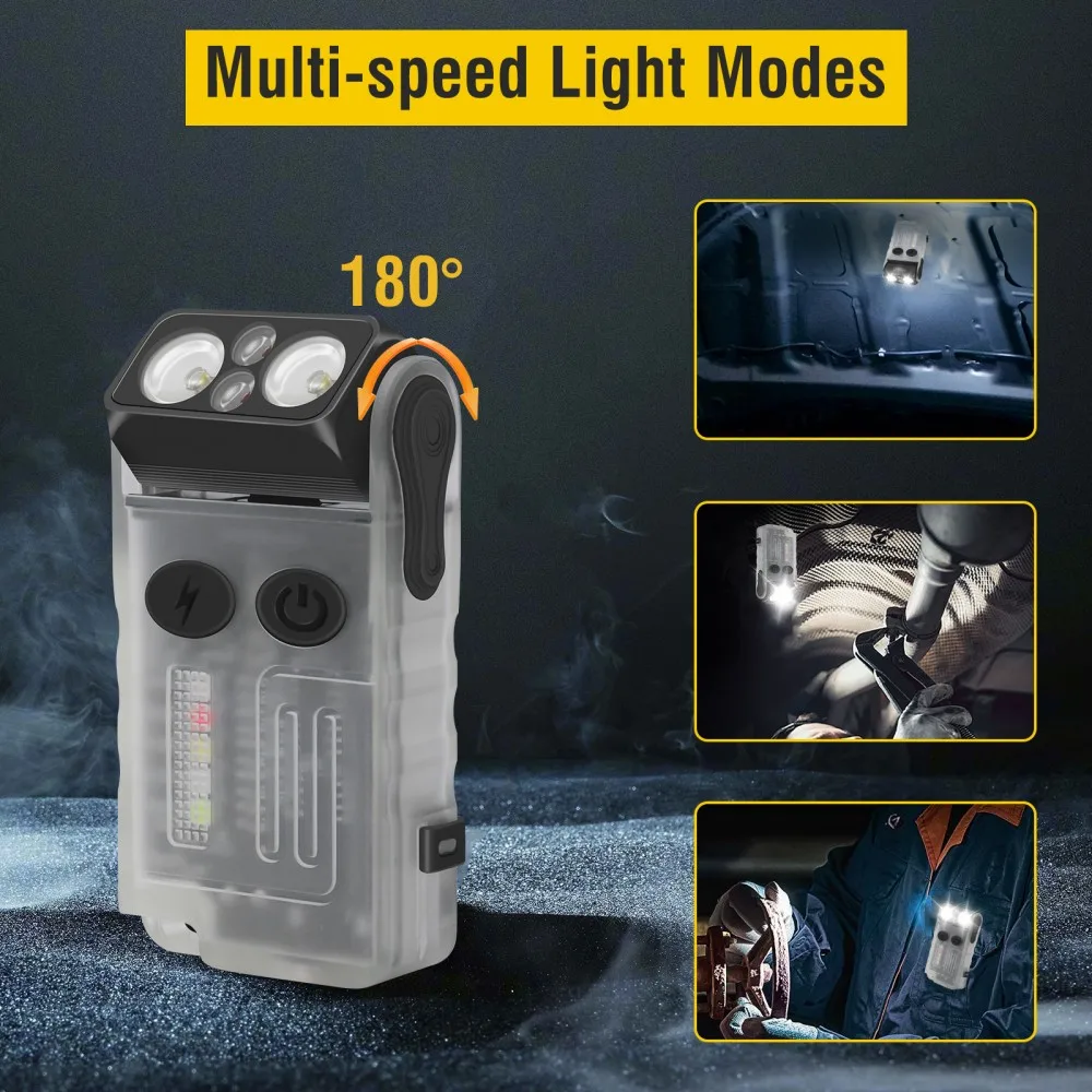 BORUiT V20 Buzzer EDC LED Keyc - Keychain Flashlight ulasan dan harga