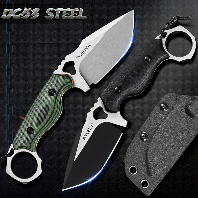High-hardness DC53 steel strai - Edc Fixed Blade Deep Carry ulasan dan harga