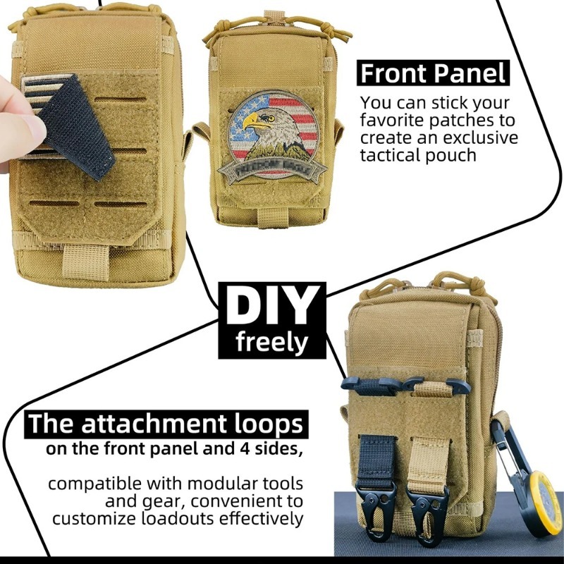 Tactical MOLLE EDC Utility Wai - Edc Carry Holster ulasan dan harga