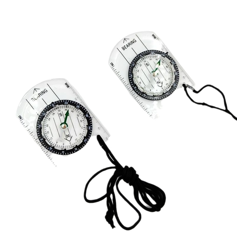 1pc/2pc New Outdoor mini Acryl - Compass Keychain Mini ulasan dan harga
