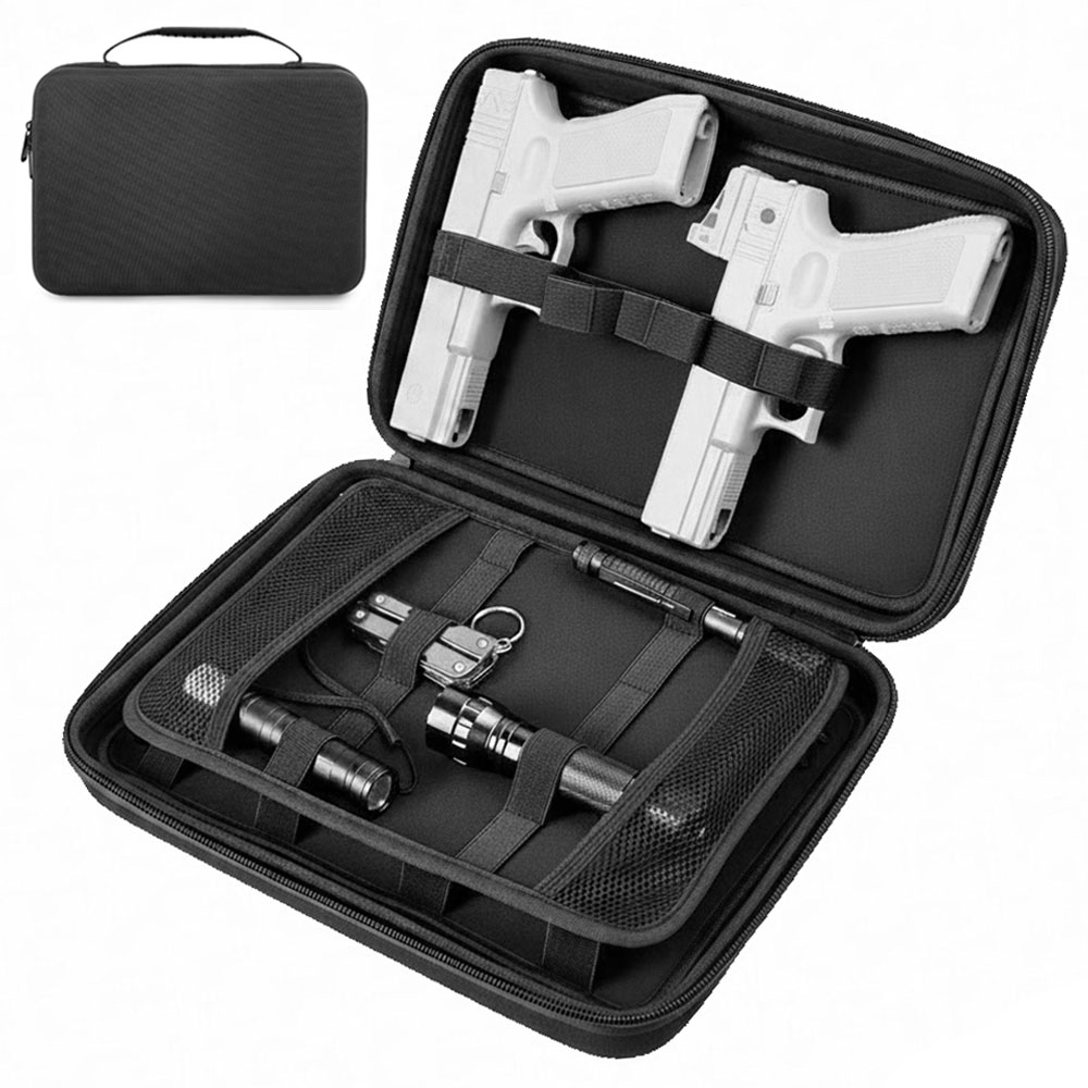 Tactical Pistol Gun Case Dual  - Edc Pistol Carry Bag ulasan dan harga