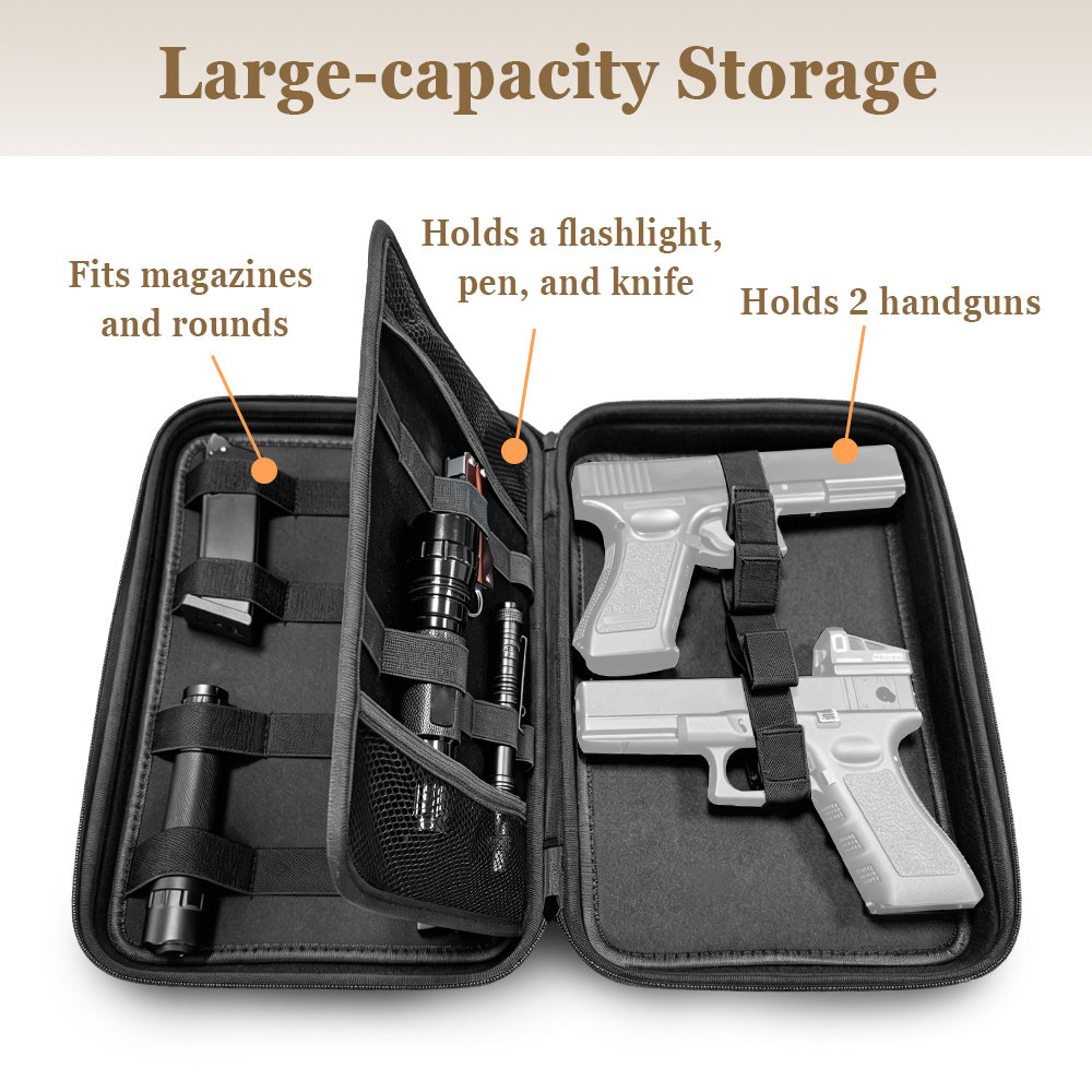 Tactical Pistol Gun Case Dual  - Edc Pistol Carry Bag ulasan dan harga
