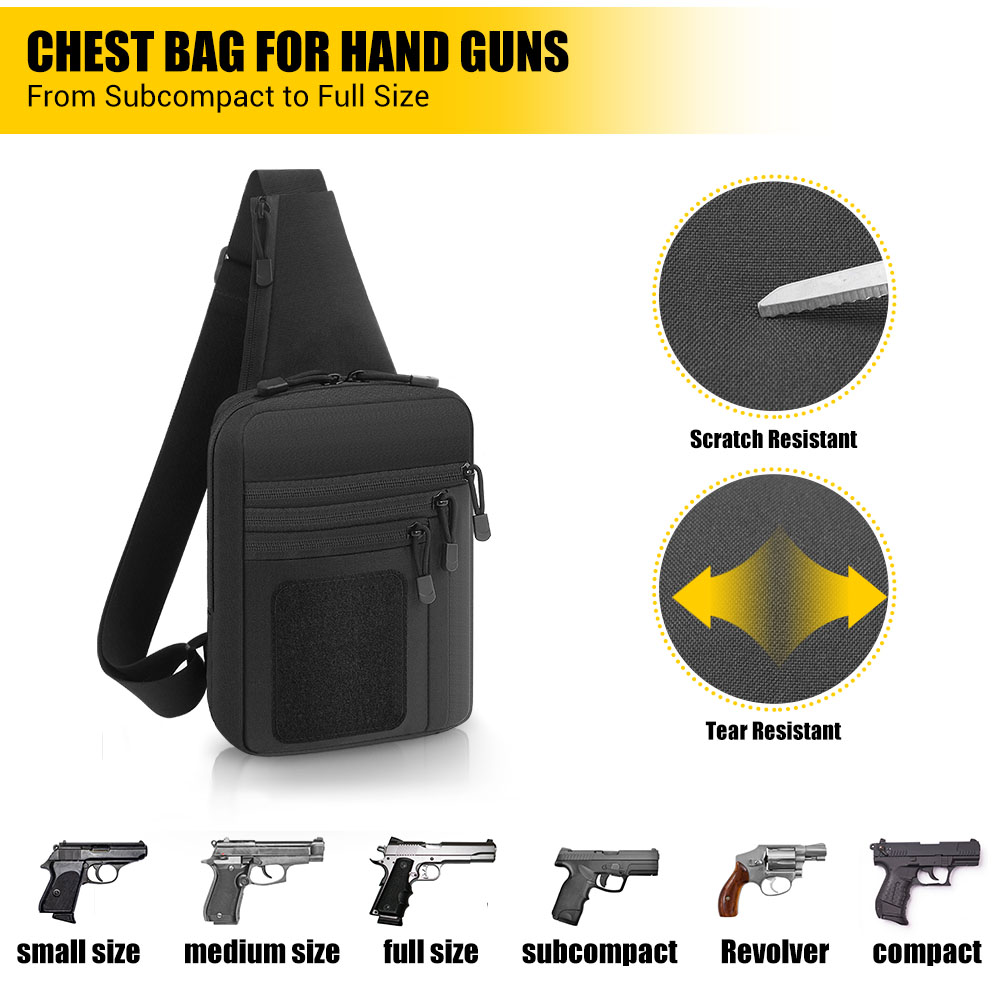 Tactical Pistol Gun Bag Concea - Edc Pistol Carry Bag ulasan dan harga