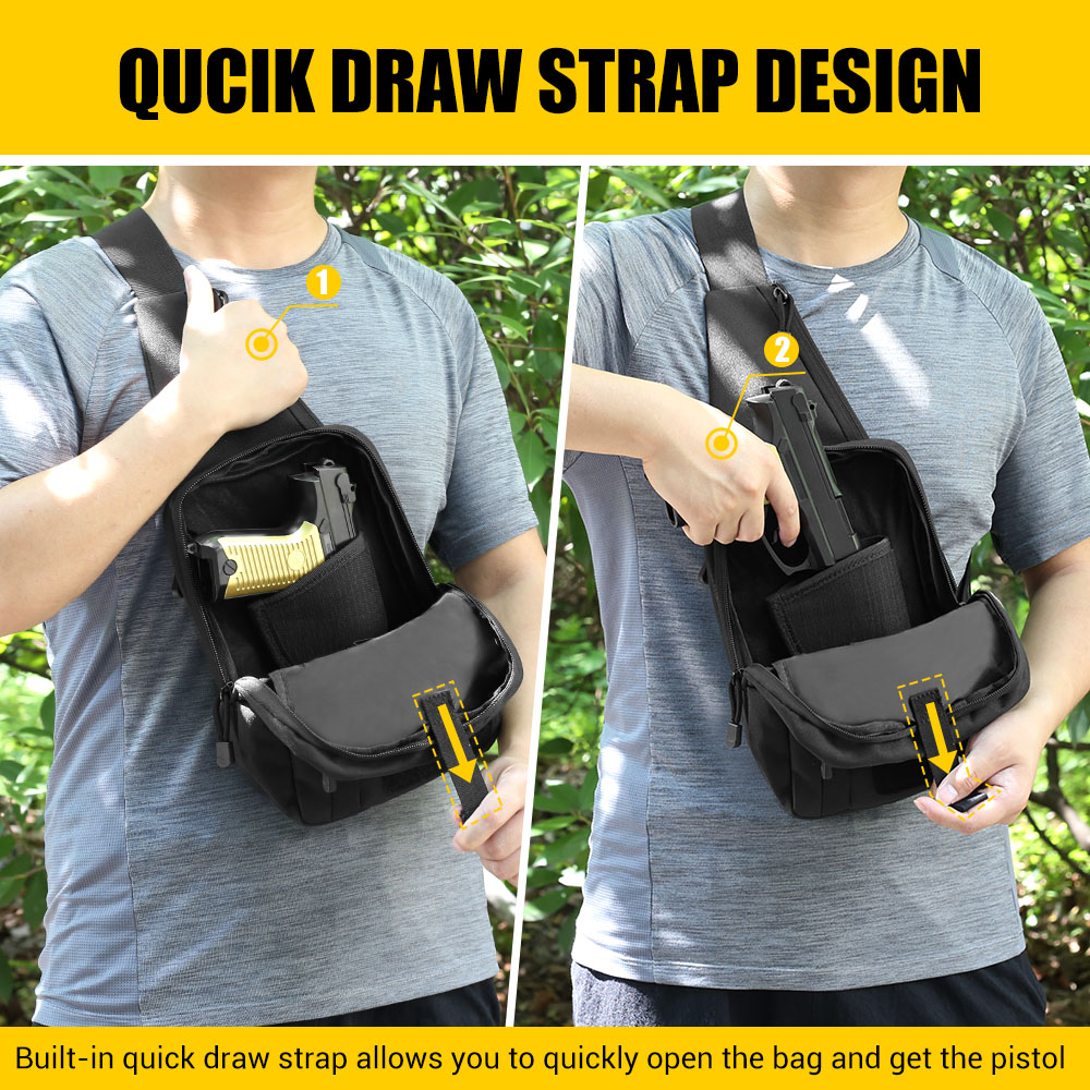 Tactical Pistol Gun Bag Concea - Edc Pistol Carry Bag ulasan dan harga