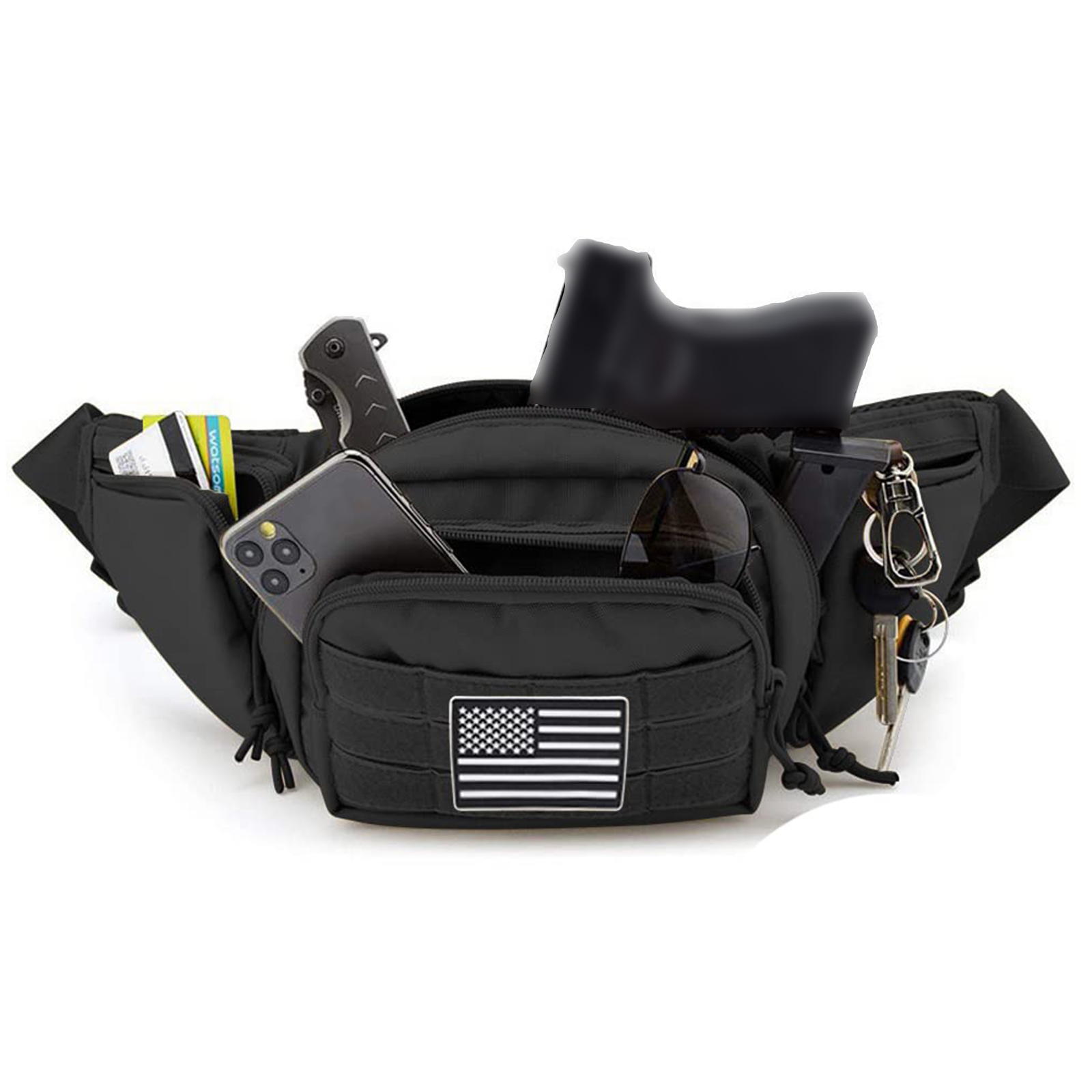 Tactical Fanny Pack Gun Holste - Edc Pistol Carry Bag ulasan dan harga