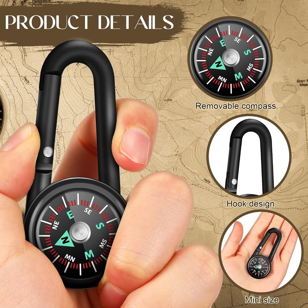 6-50 Pcs Mini Magnetic Compass - Compass Keychain Mini ulasan dan harga