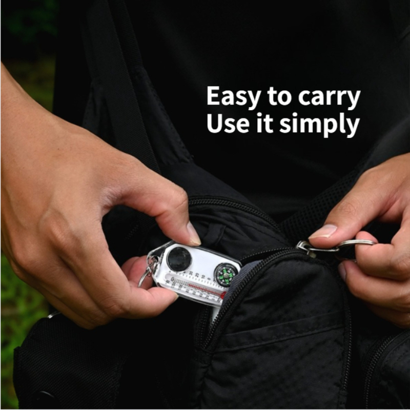 Mini Outdoor Survival Keychain - Compass Keychain Mini ulasan dan harga