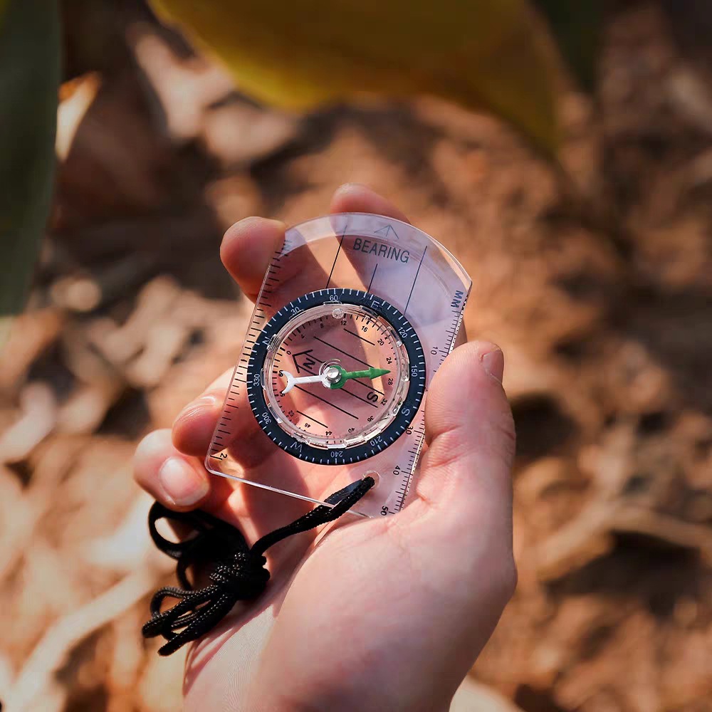 1pc new outdoor mini acrylic t - Compass Keychain Mini ulasan dan harga